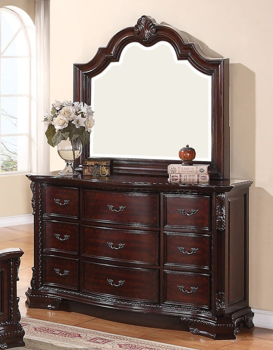 Crown Mark Furniture Sheffield Drawer Dresser in Dark Cherry - All Brands Furniture (NJ)