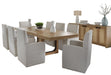 Parker House Escape - Dining 84 Inch Rectangular Extendable Table with Console and 8 Ladderback Chairs