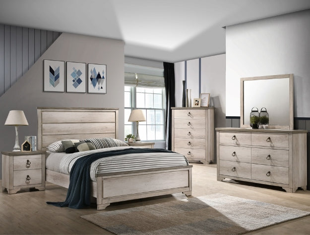 Crown Mark Patterson Nightstand in Driftwood Grey - All Brands Furniture (NJ)
