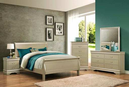 Crown Mark Louis Philip Queen Sleigh Bed in Champagne - All Brands Furniture (NJ)