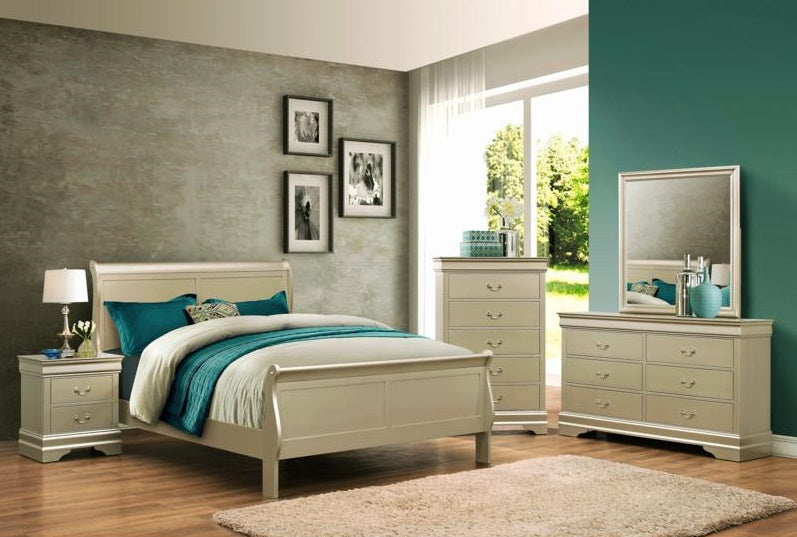 Crown Mark Louis Philip Nightstand in Champagne - All Brands Furniture (NJ)