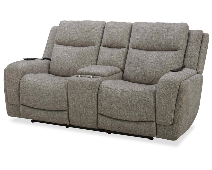 Parker Living Penfield - Frappe Zero Gravity Power Reclining Console Loveseat with Heat Massage and Speaker P3
