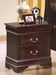 Crown Mark Furniture Louis Philip Nightstand in Dark Cherry - All Brands Furniture (NJ)