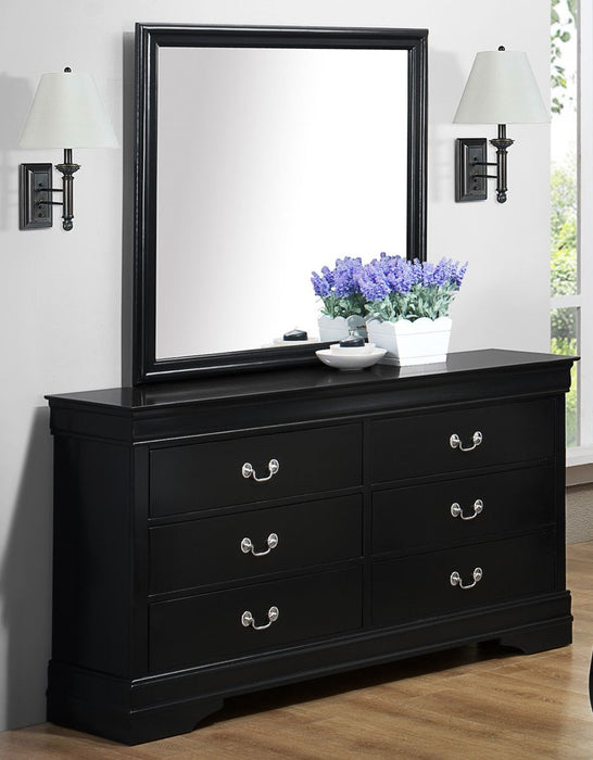 Crown Mark Furniture Louis Philip Dresser in Black - All Brands Furniture (NJ)