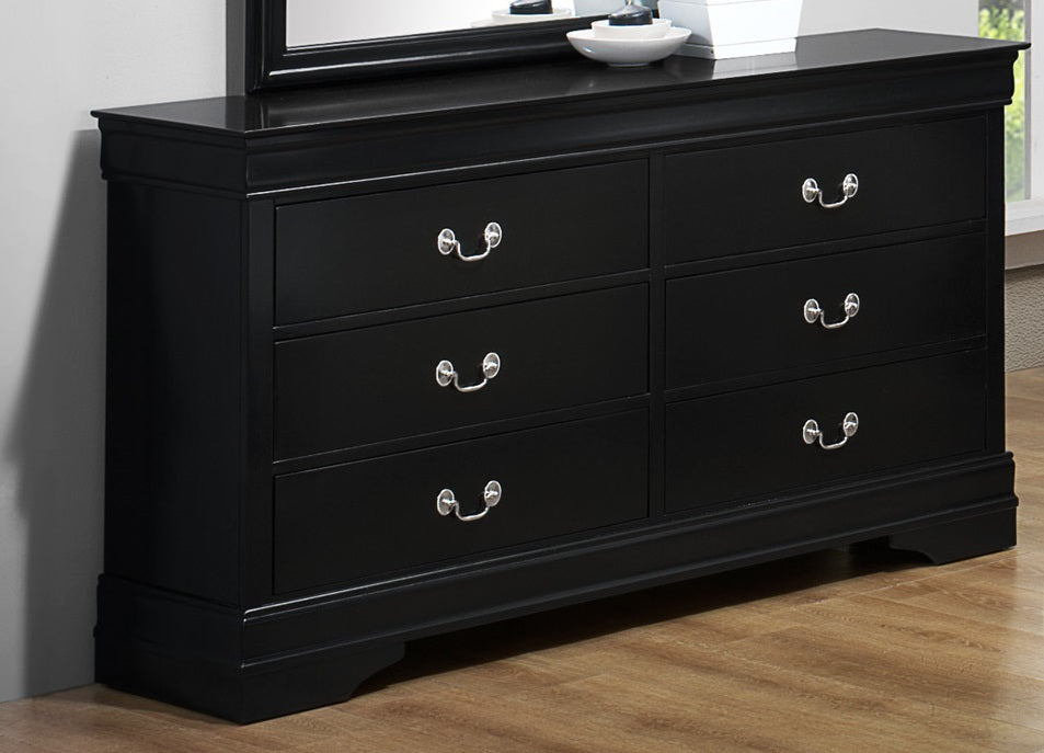 Crown Mark Furniture Louis Philip Dresser in Black - All Brands Furniture (NJ)