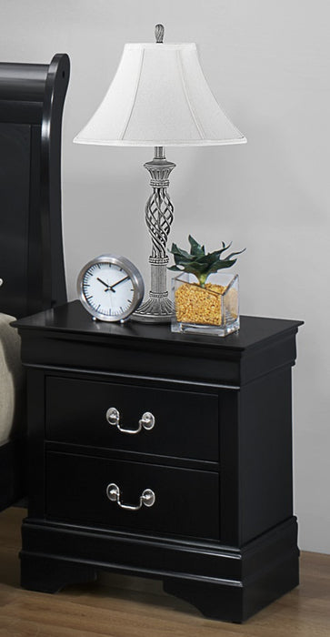 Crown Mark Furniture Louis Philip Nightstand in Black - All Brands Furniture (NJ)
