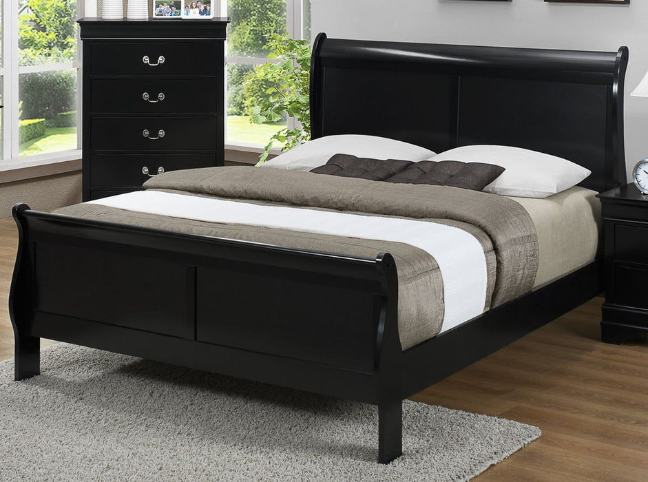 Crown Mark Furniture Louis Philip King Bed in Black - All Brands Furniture (NJ)
