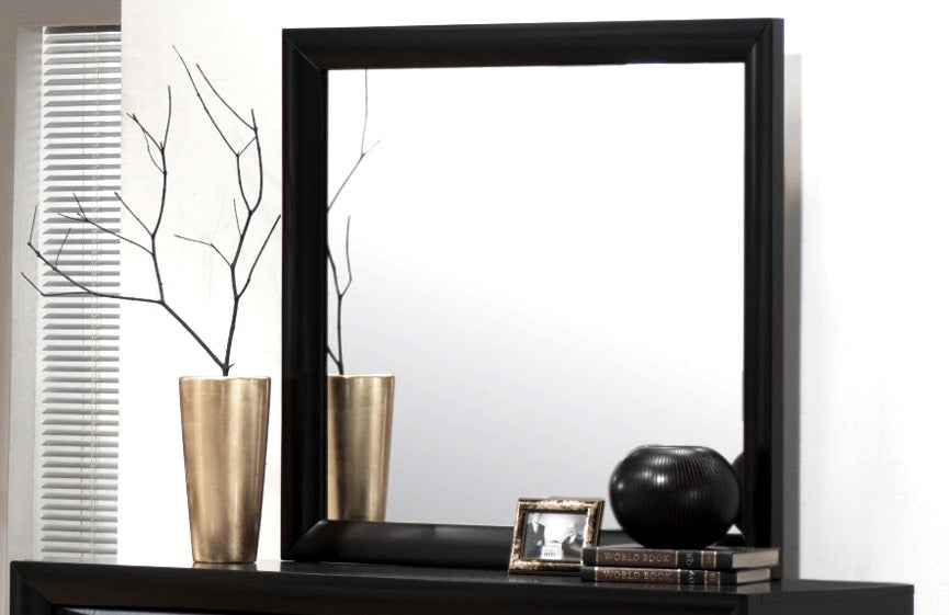 Crown Mark Furniture Emily Dresser Mirror in Black - All Brands Furniture (NJ)