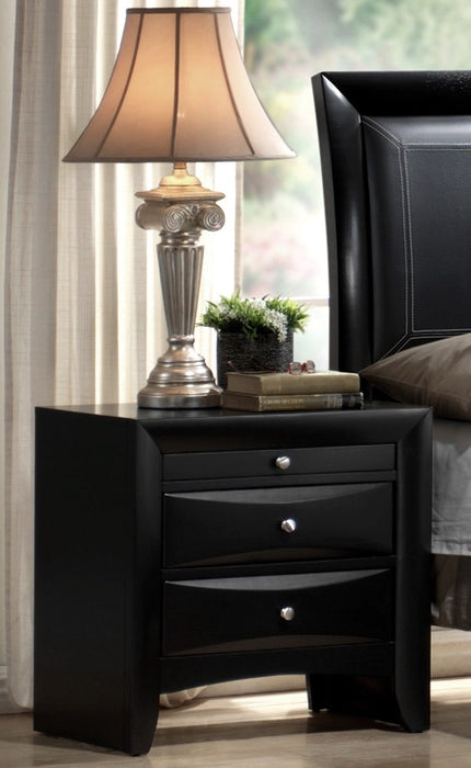 Crown Mark Furniture Emily Nightstand in Black - All Brands Furniture (NJ)