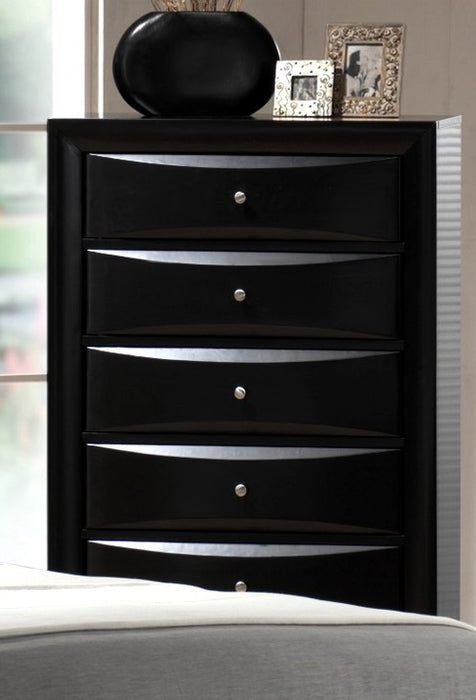 Crown Mark Furniture Emily Drawer Chest in Black - All Brands Furniture (NJ)
