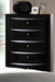 Crown Mark Furniture Emily Drawer Chest in Black - All Brands Furniture (NJ)