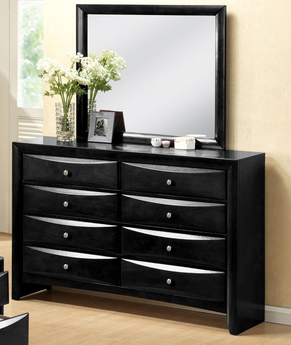 Crown Mark Furniture Emily Dresser Mirror in Black - All Brands Furniture (NJ)