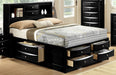 Crown Mark Furniture Emily Captain's King Bed in Black - All Brands Furniture (NJ)