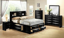 Crown Mark Furniture Emily Captain's King Bed in Black - All Brands Furniture (NJ)