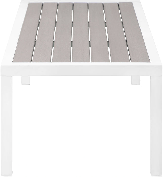 Nizuc Grey manufactured wood Outdoor Patio Aluminum Coffee Table