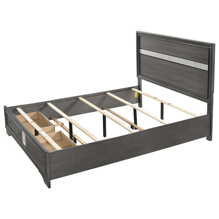 Crown Mark Regata King Storage Bed in Grey - All Brands Furniture (NJ)