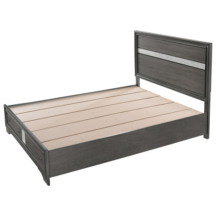 Crown Mark Regata Queen Storage Bed in Grey - All Brands Furniture (NJ)