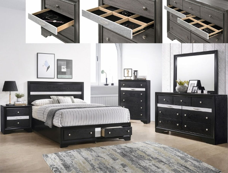 Crown Mark Regata Dresser in Black - All Brands Furniture (NJ)