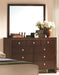 Crown Mark Furniture Evan Dresser Mirror in Warm Brown - All Brands Furniture (NJ)