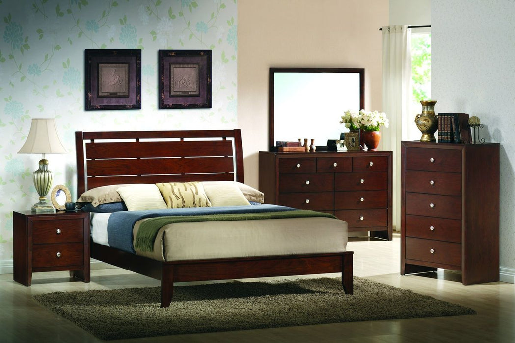 Crown Mark Furniture Evan King Bed in Warm Brown - All Brands Furniture (NJ)