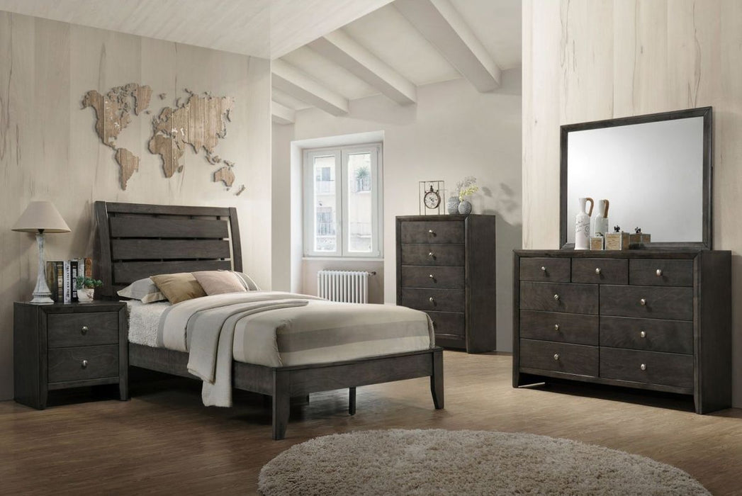 Crown Mark Furniture Evan Full Panel Bed in Grey - All Brands Furniture (NJ)