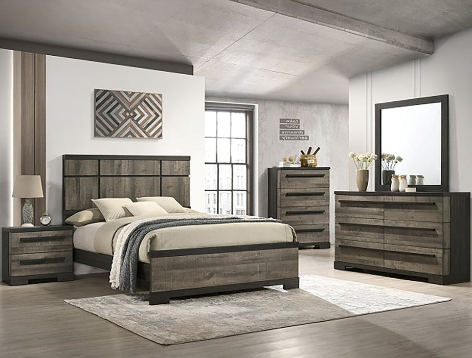 Crown Mark Furniture Remington Queen Panel Bed in Brown B8160-Q - All Brands Furniture (NJ)