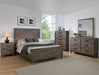 Crown Mark Tacoma King Panel Bed in Brown - All Brands Furniture (NJ)