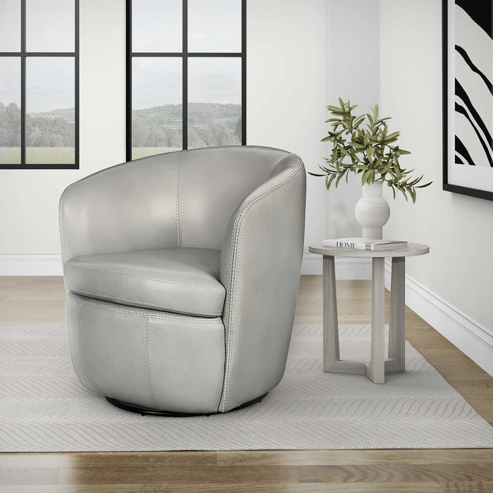 Parker Living Barolo 100% Italian Leather Swivel Club Chair
