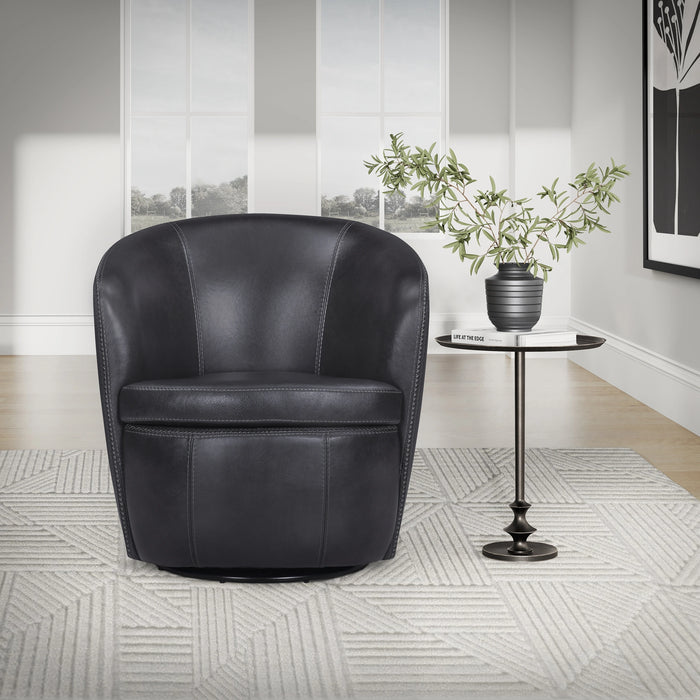 Parker Living Barolo 100% Italian Leather Swivel Club Chair