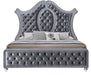 Crown Mark Furniture Voltare King Bed in Dark Grey - All Brands Furniture (NJ)