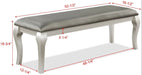 Crown Mark Furniture Caldwell Bench in Light Champagne - All Brands Furniture (NJ)