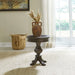 Paradise Valley Round Chairside Table in Saddle Brown image