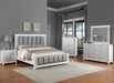 Crown Mark Furniture Ariane Queen Bed in White and Silver - All Brands Furniture (NJ)