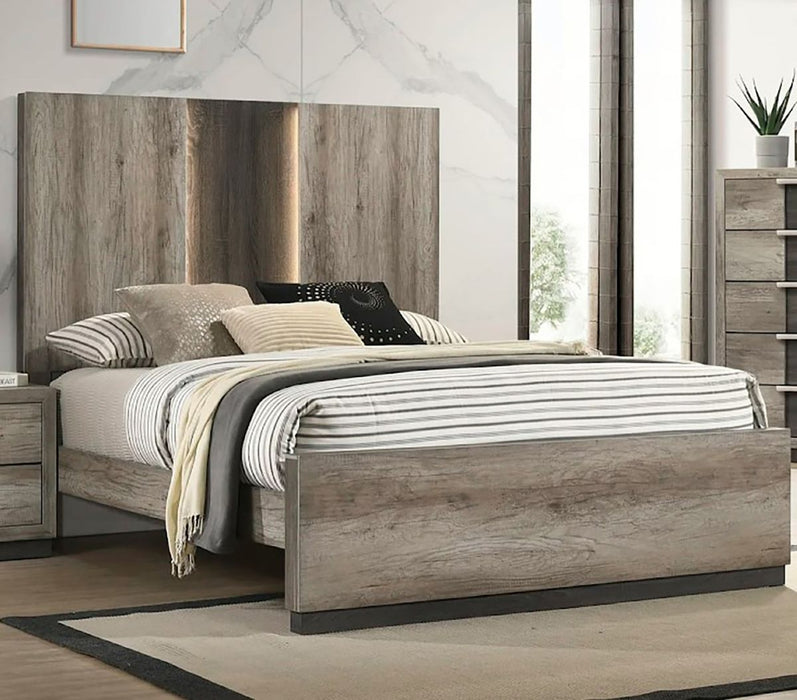 Crown Mark Furniture Rangley Queen Panel Bed in Brown B6830-Q - All Brands Furniture (NJ)