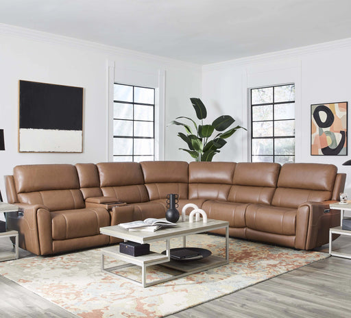 Parker Living Hancock 6 Piece Zero Gravity Power Reclining Sectional with Power Adjustable Headrests