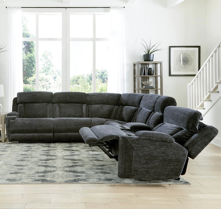 Parker Living Dalton 6 Piece Modular Power Reclining Sectional with Power Adjustable Headrests