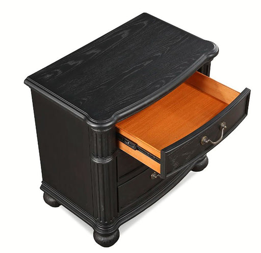 Crown Mark Furniture Kingsbury 3 Drawer Nightstand in Black - All Brands Furniture (NJ)