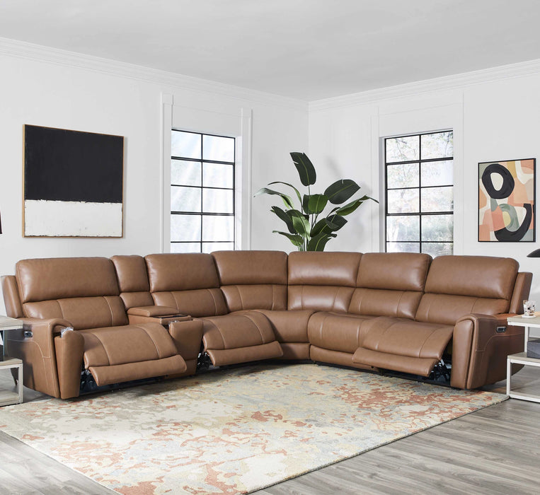 Parker Living Hancock 6 Piece Zero Gravity Power Reclining Sectional with Power Adjustable Headrests