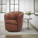 Parker Living Barolo 100% Italian Leather Swivel Club Chair