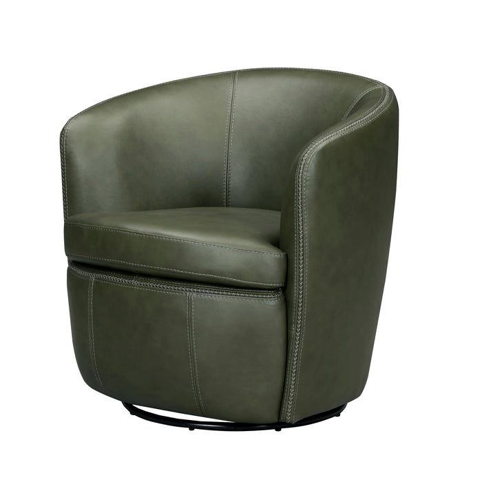 Parker Living Barolo 100% Italian Leather Swivel Club Chair
