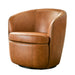 Parker Living Barolo 100% Italian Leather Swivel Club Chair