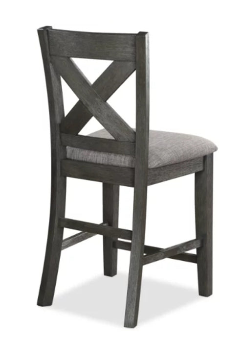 Crown Mark Furniture Rufus Counter Height Chair in Dark Gray (Set of 2) - All Brands Furniture (NJ)