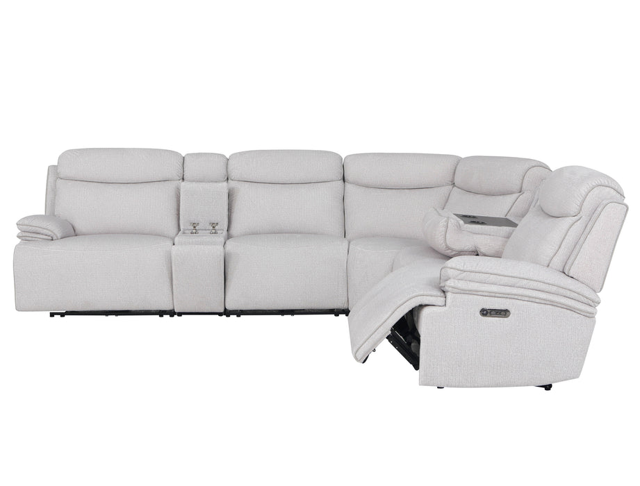 Parker Living Alpine - Airy Midnight 6 Piece Zero Gravity Power Reclining Sectional with Power Adjustable Headrests