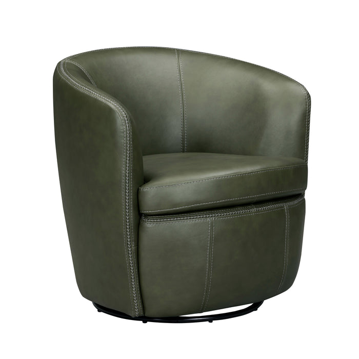 Parker Living Barolo 100% Italian Leather Swivel Club Chair
