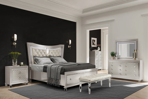 Paris Champagne Bed Group with LED