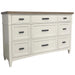 Parker House Americana Modern Bedroom Queen Shelter Bed 2 Nightstands and Dresser with Mirror