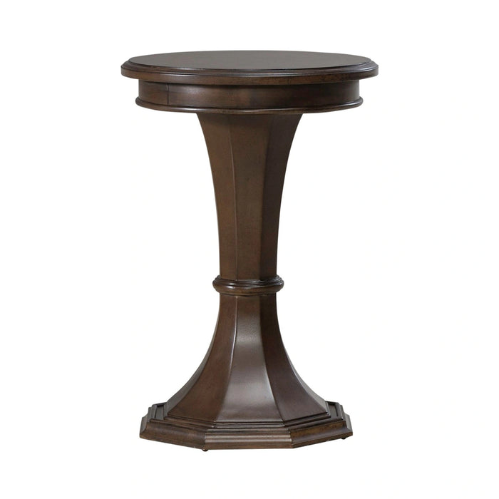 Arden Road Round Chairside Table in Satin Cherry image