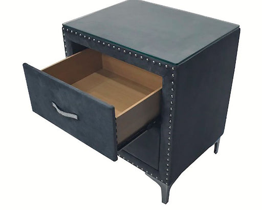 Crown Mark Furniture Lucinda 2 Drawer Nightstand in Gray - All Brands Furniture (NJ)