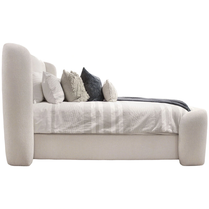 Parker Living Sleep Shiloh - White Mocha Queen Wingback Upholstered Bed