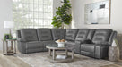 Parker Living Caldwell Fog 6 Piece Modular Power Reclining Sectional with Power Adjustable Headrests